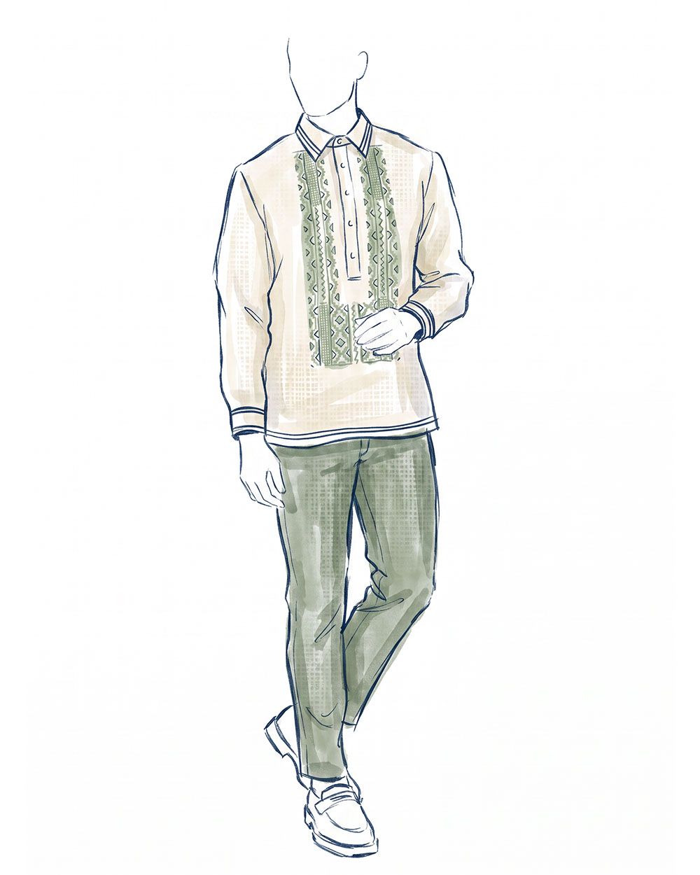 Barong/suit reference photo
